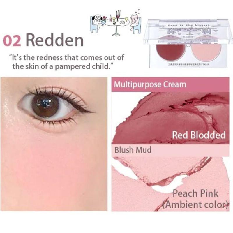 FLORTTE - Special Edition Multi-Purpose Duo Blusher (1-3)
