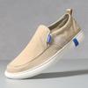 Fashion Mens Casual Canvas Shoes Men Soft Loafers Breathable Slip on Flats Male Vulcanized Shoes Driving Shoes Simple Comfy Walking Shoe