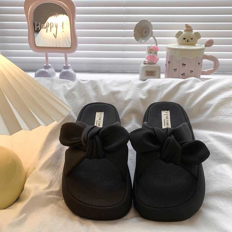 

Thick-soled skirt slippers women s summer wear new Internet celebrity high sense not tired feet cool slippers beautiful sandals 40 чёрный