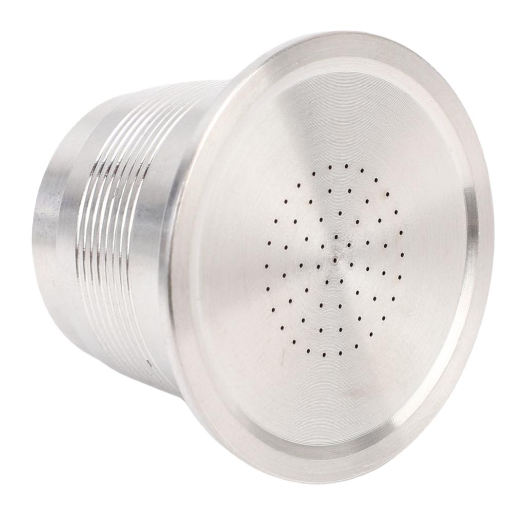 Porous Refillable Stainless Steel Coffee Capsule Double Sided Coffee Tamper with Brush Spoon Filter Seal Ring for