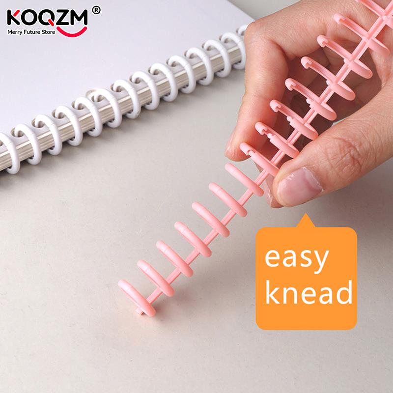 30 Holes Loose-leaf Plastic Binding Ring Spring Spiral Rings Binder Strip For A4 Paper Notebook Stationery Office Supplies