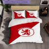 Biancheria da letto a tema Middlesbrough FC Set 3 Pezzi Copripiumino Biancheria da letto Decorativa per Camera Adolescenti Decorazione Casa