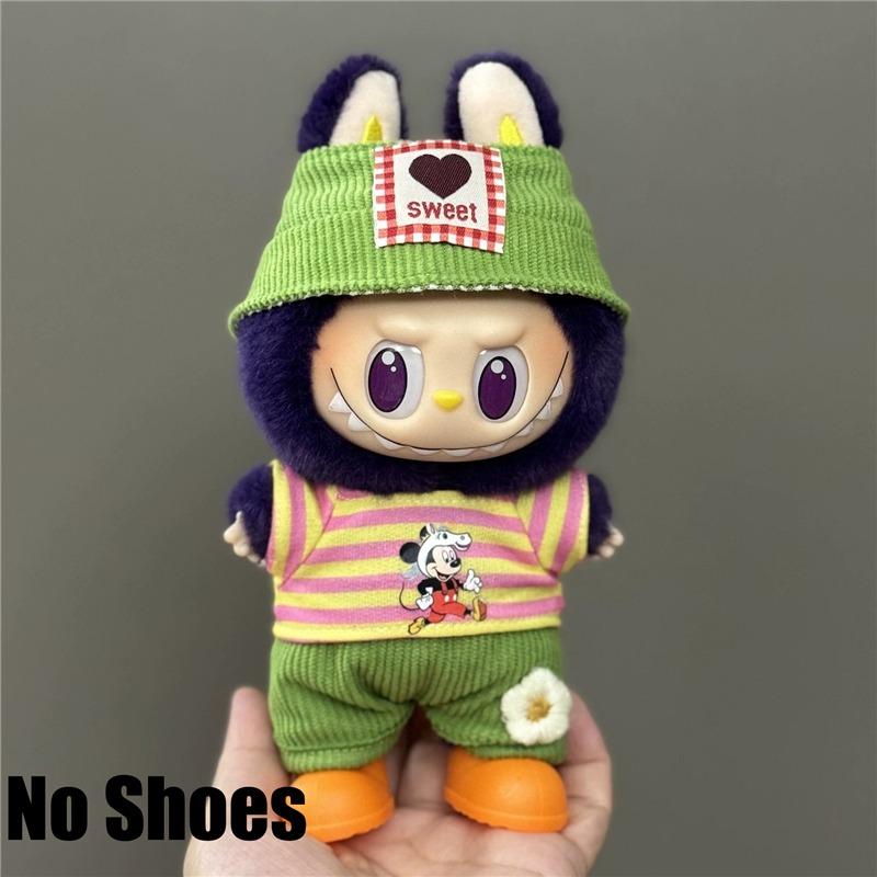15 17cm For Labubu Doll Disney Goofy Winnie Mickey Minnie Mouse Outfit Clothes Plush Stitch Tigger Cosplay Clothing Accessories