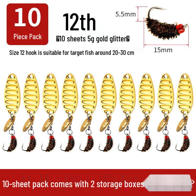 Modified Fly Fishing Hooks: Flat Vibration Spinner, Dragon Scale Micro Lures for Mandarin Fish & Crucian Carp