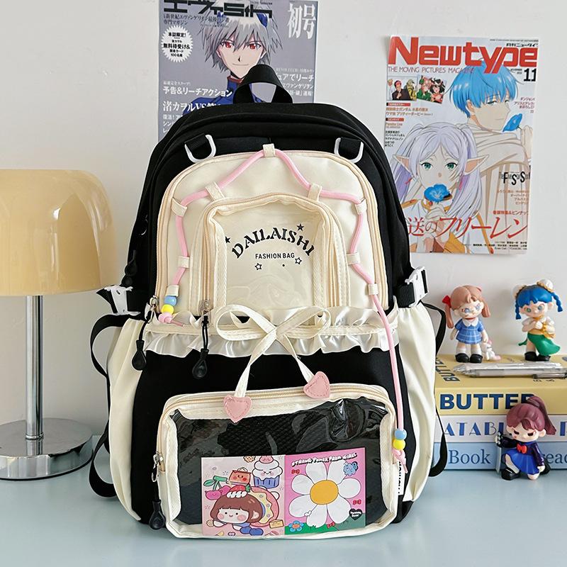 New High-value, Fresh and Sweet Candy-colored Backpack, Lightweight and Large-capacity Backpack for Junior High School Students