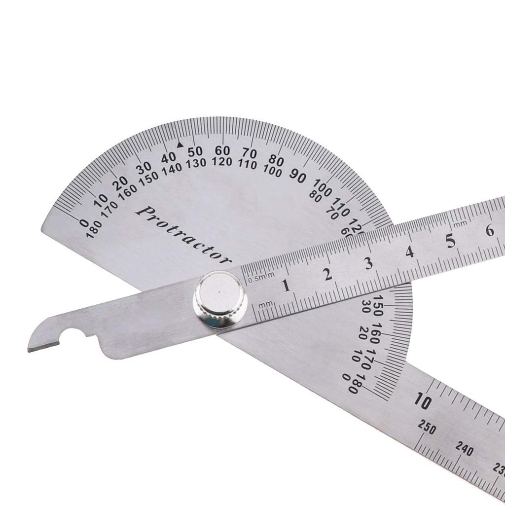 CarAngels Stainless Steel Goniometer, Durable Protractor, Angle Gauge, Angle Ruler, for Angle Measurement (Two 300mm Rods)