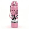 1PC Open Book Raven Moon Illustration 750ml Color Plastic Sports Water Bottle Leakproof Flip Straw Lid Suitable for Sports Office Home Use