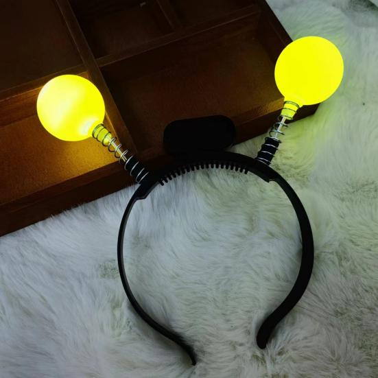 Luminous Headband Flashing Glow Hairhoop Light Up Hairband Star 3 Modes Cosplay Glowing Prop for Weddings Parties Holidays Dance Adults Kids