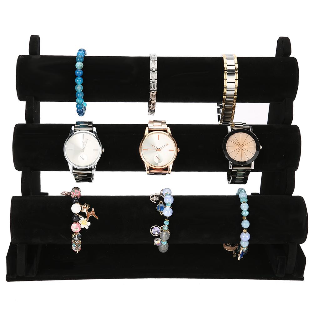 Three Layer Watch Display Storage Rack Organizer Bracelet Jewelry Stand Holder