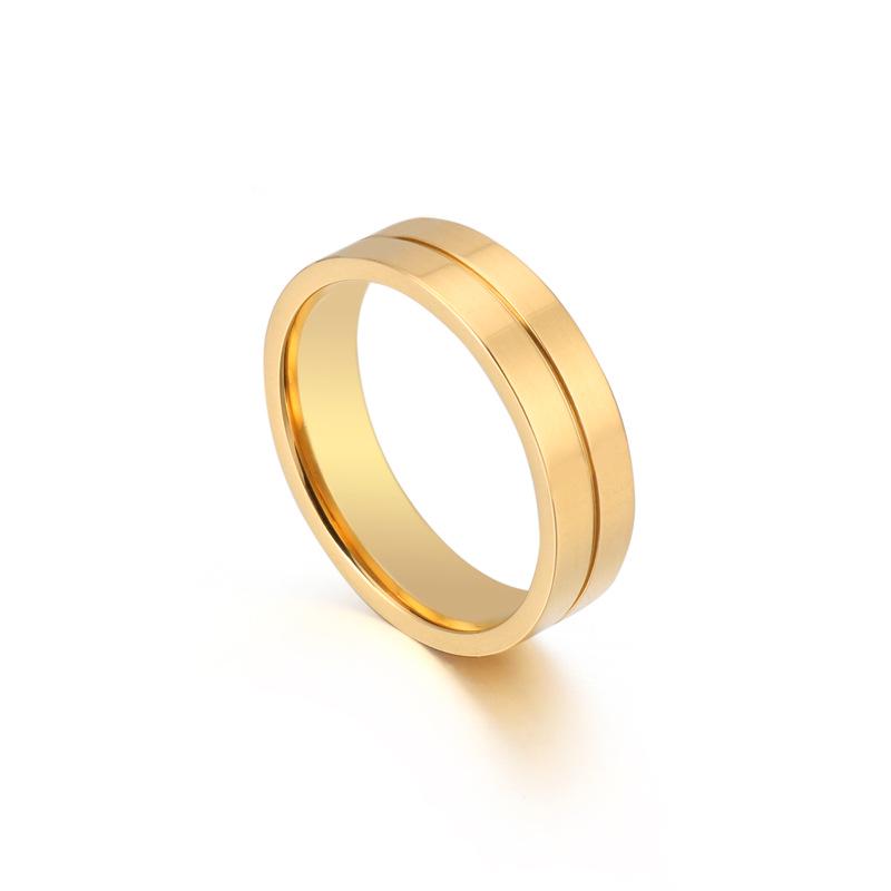 Titanium Steel Zircon Diamond Couple Wedding Bands