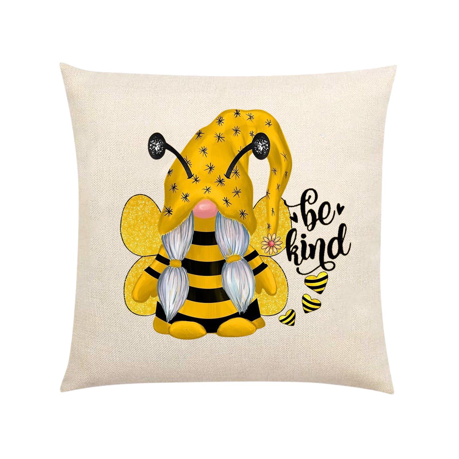 Honeybees Decorative Square Cushion Cover  Cases for Sofa Couch Bedroom