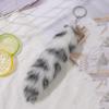 5.9Inch Long Tail Keychain for Key Holder Plush Tail Charm Key Holder Keyring Pendant Decorations Purse Bag Charm