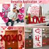 WOHOHOHO 181Pcs Valentines Day Window Clings Decorations, 10 Sheets Valentine's Day Window Stickers, LOVE & XOXO Banner, 12Pcs Heart-Shaped Balloons.