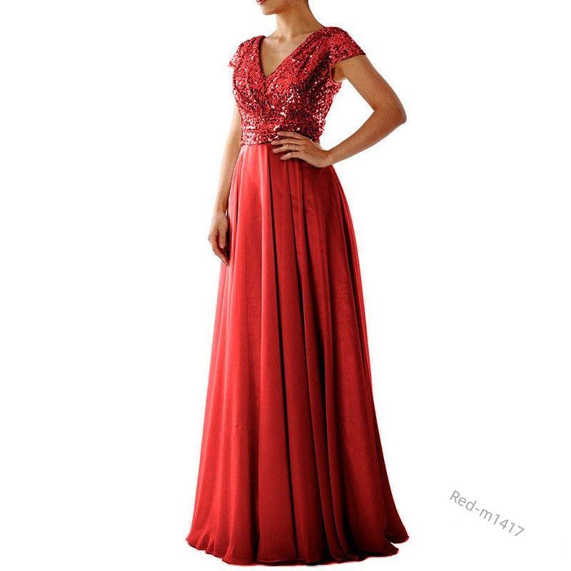 Evening Party Dress Women Dress New Style Dress Long Dress Evening Gown Plus Size Women s Clothing Red M