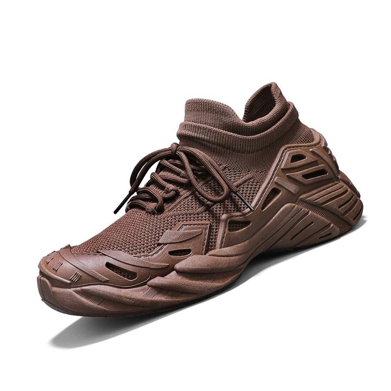 2025 Breathable Women Men's Mesh Shoes Thick-soled Sports Casual Shoes Anti-slip Outdoor Sports Shoe Knitted Socks Casual Shoe