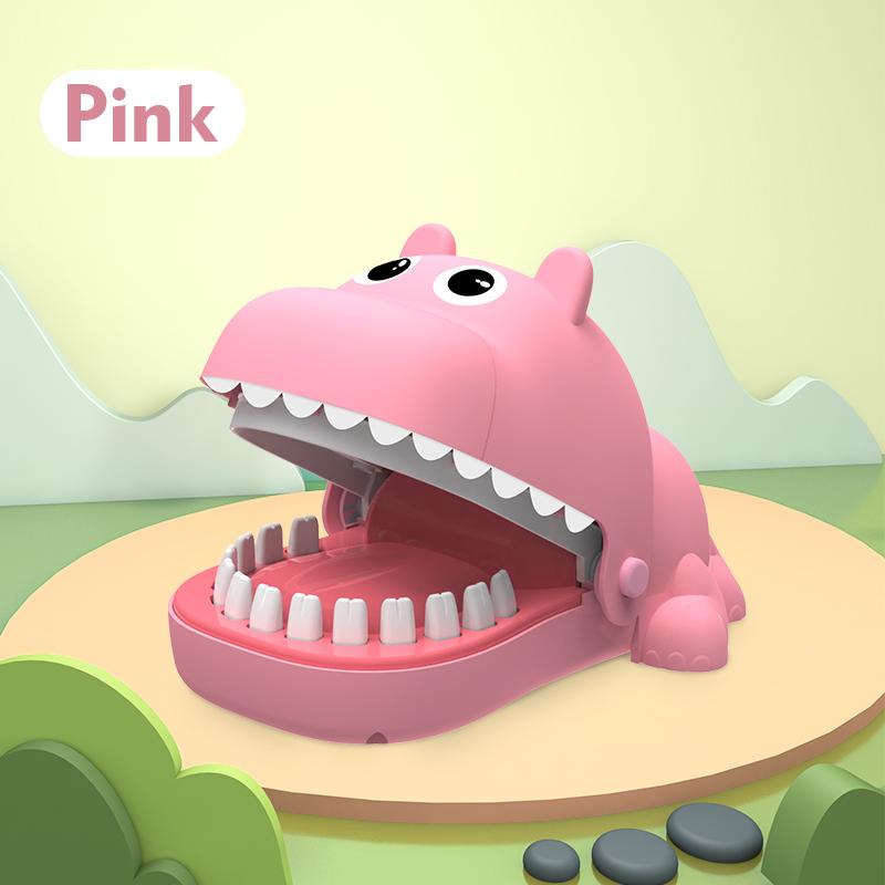 

Children s party game toy hippopotamus bite toy parent-child interaction parent-child interaction game hippopotamus bite finger рожевий