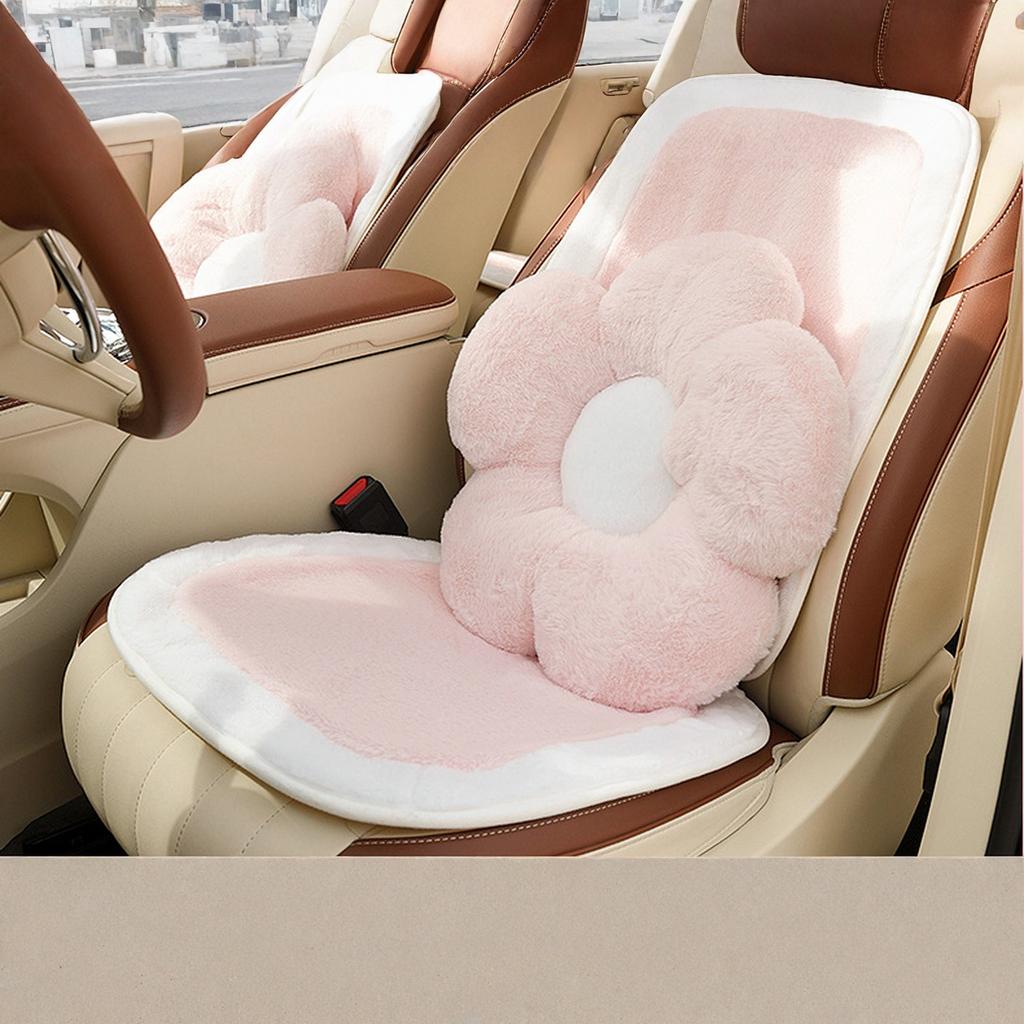 4 Pack Plush Flower Car Headrest Pillow and Lumbar Support Pillow Soft Comfortable Car Headrest Pillow Cute for