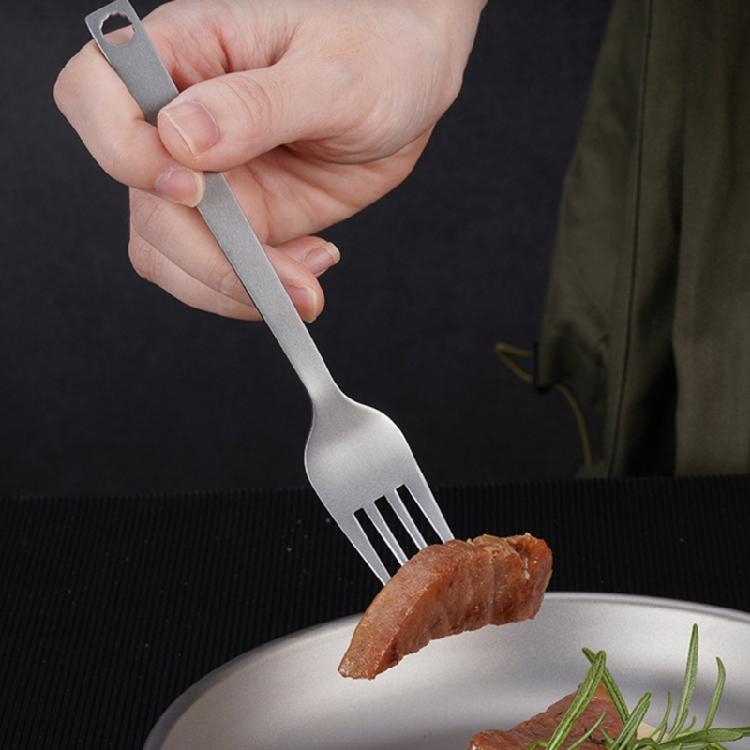 Metal Spoon Fork Chopsticks Set Portable Outdoor Picnic Cutlery Light Weight Tableware Travel Utensils Easy To Clean