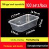 Disposable Rectangular Takeaway Food Containers with Lids