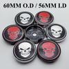 4 pezzi 60 MM ( Diametro Interno 56MM) Emblema Logo Teschio Tappi Centrali Ruote Auto Accessori Styling per Ruote Mozzo Cerchione Coprimozzi Copertura Badge Sostituire