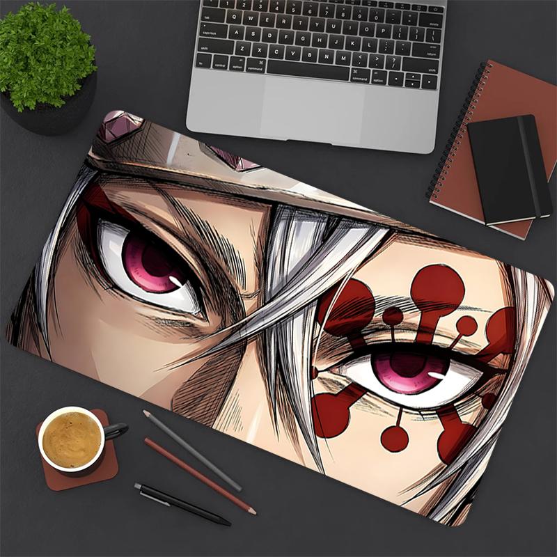 1Pc Eyes Power Blood Gaming Mouse Pad Keyboard Desk Mat Non-slip Rubber Lock Edge Waterproof Computer Mousepad for Office Home Decor S196