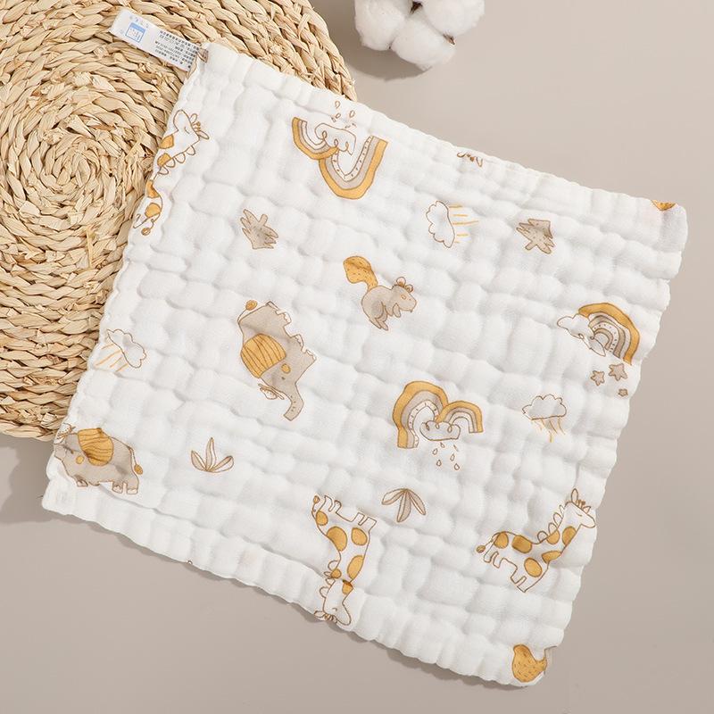 Cartoon Soft Absorbent 6-Layer Children's Gauze Bath Towel - Pure Cotton Baby Washcloth