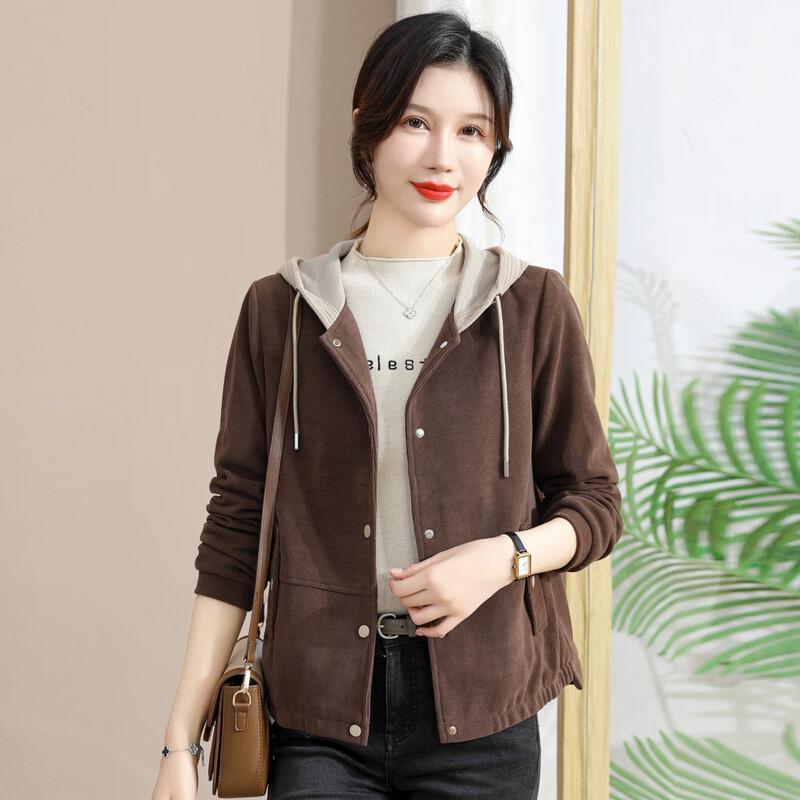 Women's Corduroy Hooded Jacket