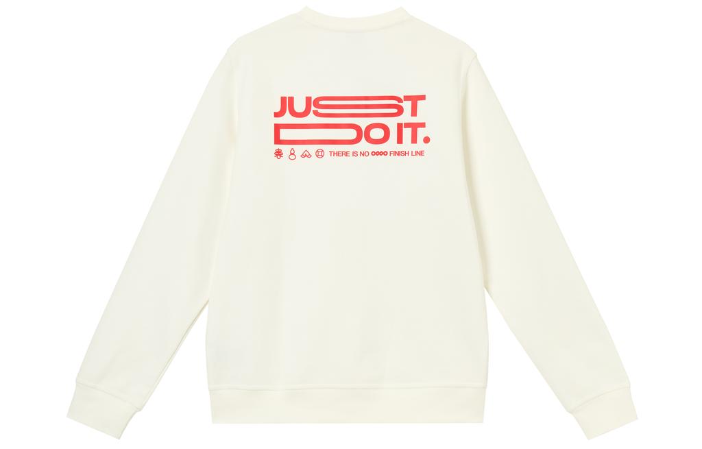 Men's Nike Sweatshirts Men's White Crew Neck Moderate