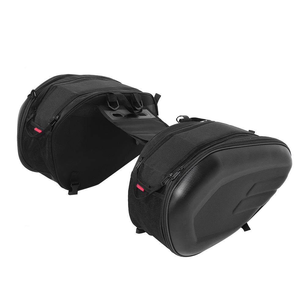 2PCS Motorcycle Saddle Bag Waterproof Side Seat Helmet Luggage 58L for Travelling Cycling Motocross Camping