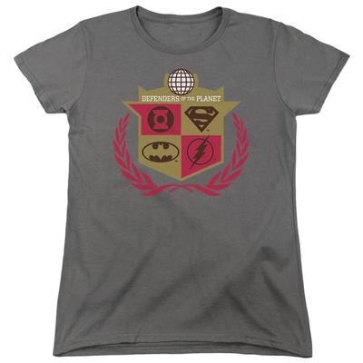 Justice League Defenders Damen T-Shirt Anthrazit