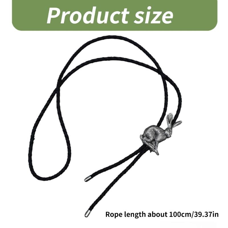 Delicate Bolo Tie for Man Western Cowgirls Metal Necktie Carnivals Costume Jewelery for Adult Teen Western Necklace