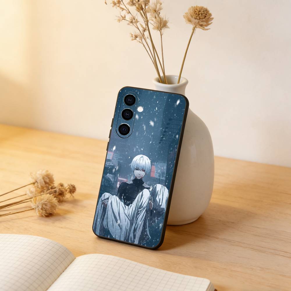 

Tokyo Ghoul Ken Kaneki Phone Case Black Silicone Soft For Samsung Galaxy A73,A72,A71,A70,A53,A52,A51 Samsung a50 30s 50s