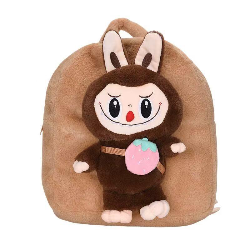 Jucărie de pluș Labubu Rucsac de iarnă și geantă crossbody - Ghiozdan drăguț