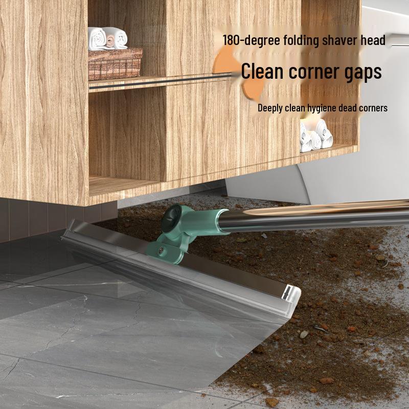 Dual-Use Silicone Squeegee Broom for Dry & Wet Cleaning