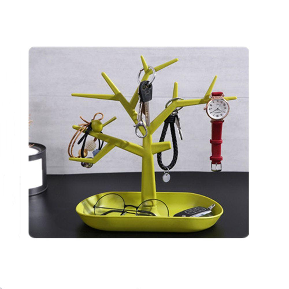Home Creative Plastic Bird Tree Design Jewelry Rack Key Storage Rack Key Holder