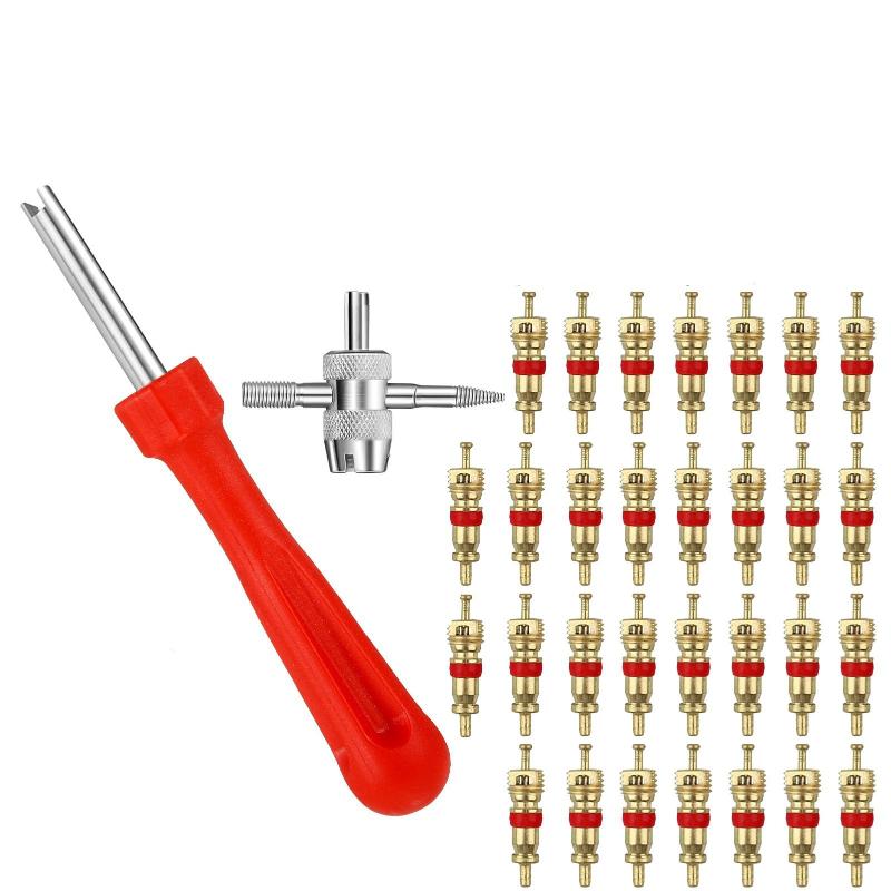 Heavy Duty Tire Valve Core Remover Installer Tool Set Ideal for Car Bicycle Motorcycle Tire Maintenance