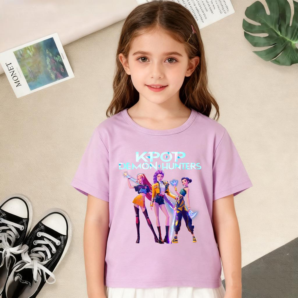 T-Shirts Girls Children's Girl Cartoon Printed Casual T-Shirt T Fashion Comfortable Short Sleeve Children's Clothing Top