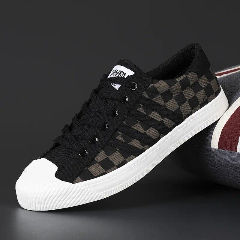 Pantofi noi de pânză pentru bărbați, pantofi vulcanizați pentru bărbați, pantofi solizi, cu șireturi, din cauciuc, pantofi casual de toamnă pentru bărbați, confortabili