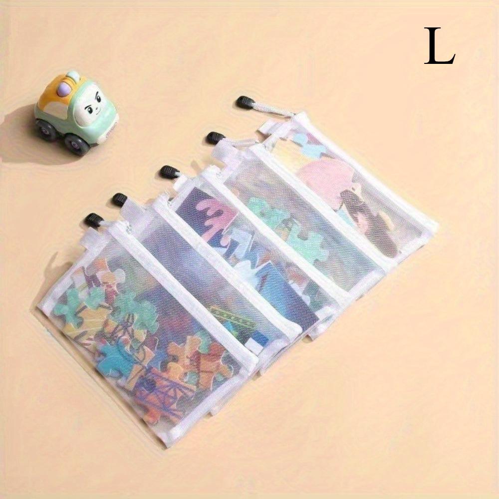 3pcs Large Capacity Mesh Organizer - Toy Puzzle Storage Bag Divine Bag, Desktop Paper Organizer, Durable Storage Solution