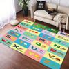 Alphabet Learning Kids Rug Educational ABC Letters with Illustrations Floor Mat for Preschool Bedroom Nursery Classroom Decor