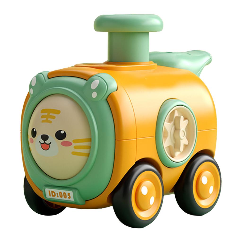 Drücken Los Trägheitszug Spielzeug mit Pfeife Cartoon Gesichtswechsel Verbesserung der motorischen Fähigkeiten Babyspielzeug Zug