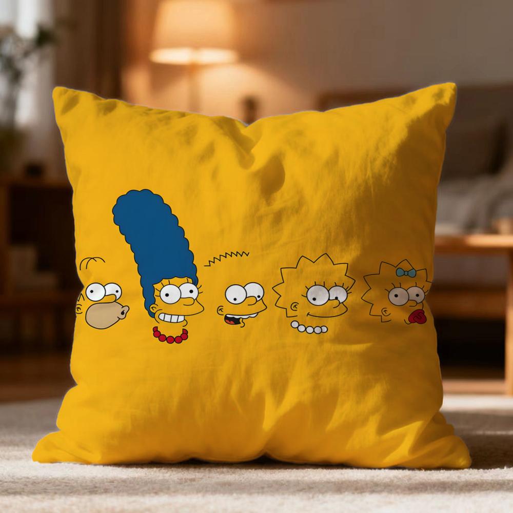 Hot T-Tthe Simpsons Cushion Cover Soft Washable Pillow Case Multi-Scene For Couch Bed Travel Office Use