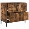 Nightstand Smoked Oak 63.5 x 36 x 61 cm Particleboard