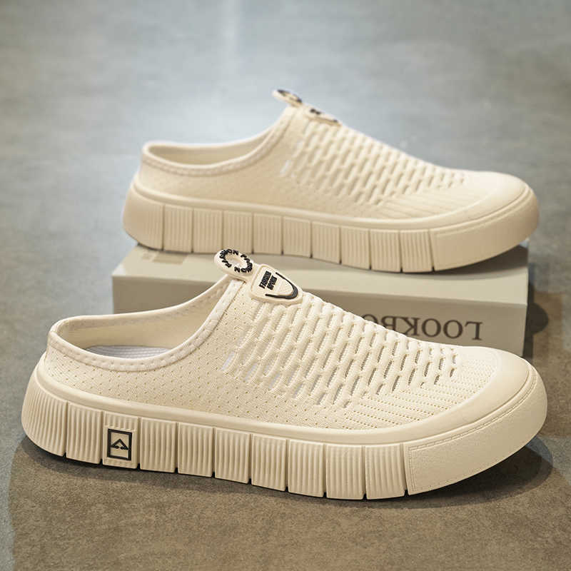 Maucassin Laceless Hiking Boots Men Summer Shoes Men's Shoes For Summer Sneakers Sports Real Top Grade Joggings