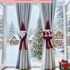 1pc Christmas Curtain Decoration,Tie-Back Curtain Hook,Festive Ornament for Windows,Doors & Trees –Classic Faceless Gnome Design