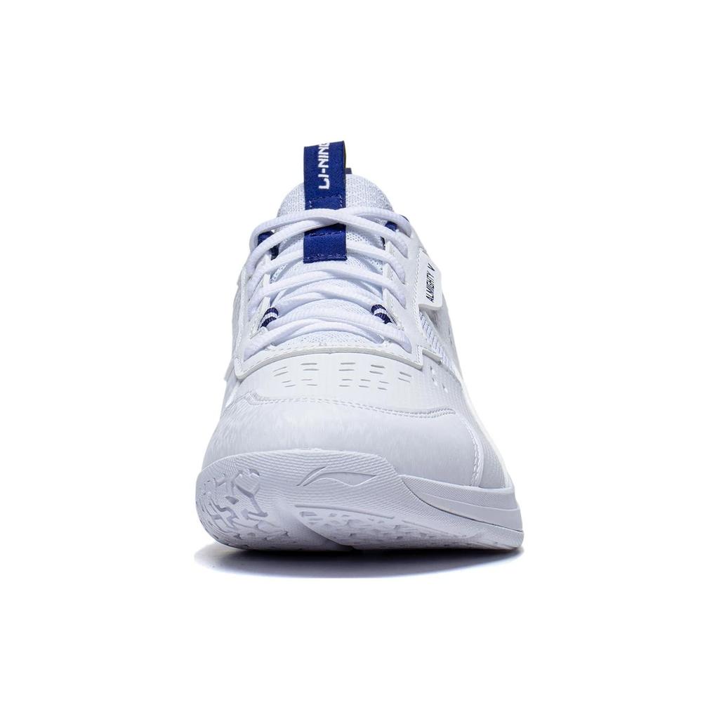 New LiNing Ace V Collection Anti Slip And Wear Resistant Breathable Low Top Badminton Shoes Unisex White Blue AYTT001-3