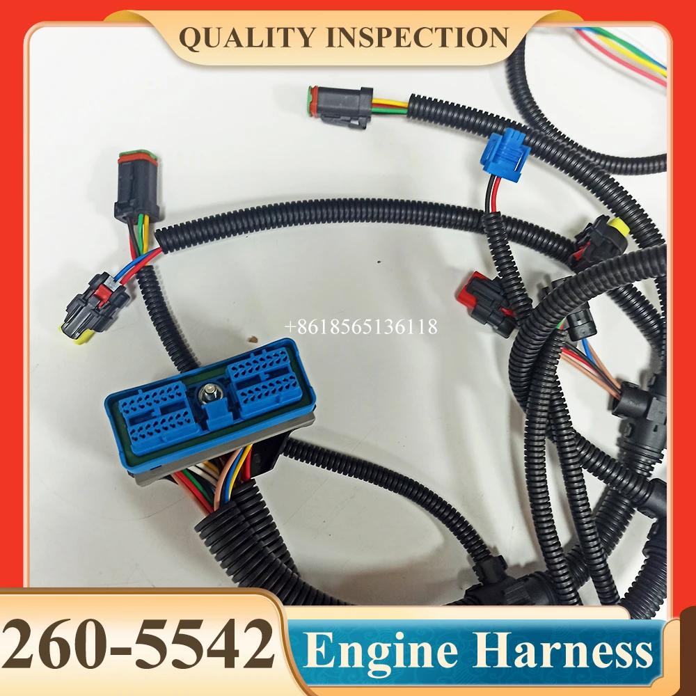 2605541 Excavator E323D C6.6 Wiring Harness 260-5541 260 5541 Engine Wire Harness 260-5542 2605542