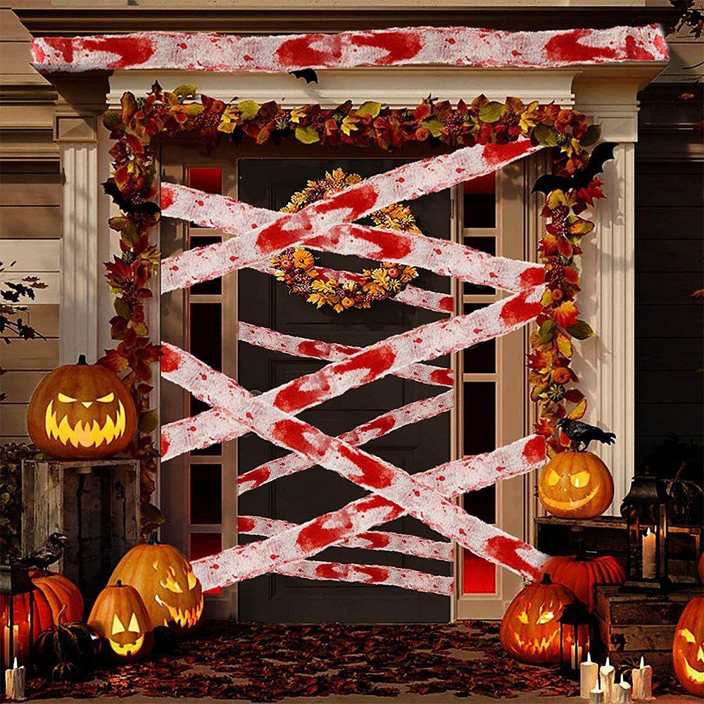 

tape Decorative Props Party Haunted Windows Wall Gauze Halloween Creepy Cloth Blood Gauze Cloth