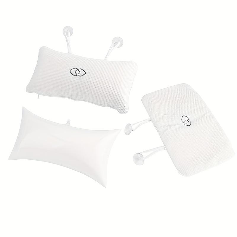 3D Mesh Spa Bathtub Headrest Pillow With Suction Cups Non-Slip Cushion Bath Tub For Neck Back Household Bathroom