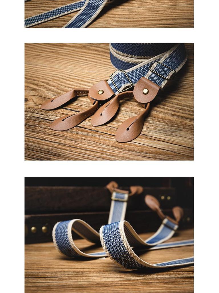British Retro Non-Slip Elastic Suspenders for Men